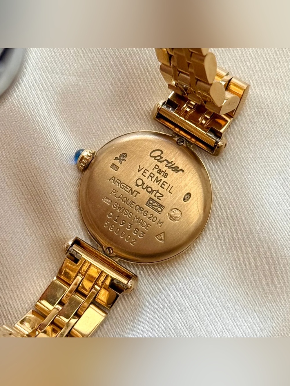 AUTHENTIC VINTAGE CARTIER GOLD WATCH - WITH BOX - Picture 8 of 8